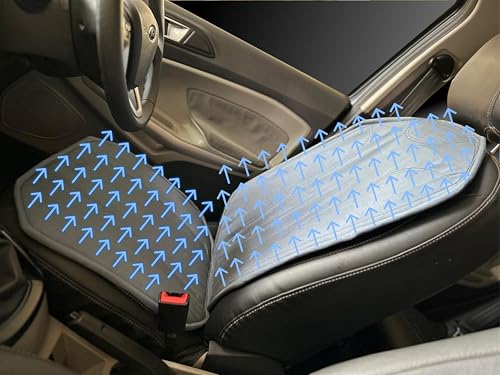 Image of Naturally Ventilated Seat Pad | Sweat-Free Driving Car Seat Cushion | Zero noise | Zero breakdowns | Zero maintenance | Zero hot seat burns from car parked in the sun | Full surface ventilation