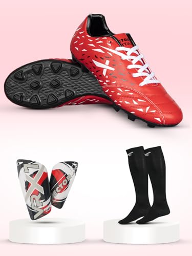 Image of Vector X Titan Football Shoes for Mens| Faux Leather Upper with PVC Sole | Sports and Athletic Footwear Comfortable Football Shoes /Football Studs