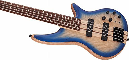 Jackson Pro Series Spectra V NT Blue Burst · Basse électrique - Les Beatles, Paul McCartney, John Lennon, RIngo Starr, George Harrison Jackson Pro Series Spectra V NT Blue Burst · Basse électrique – Image 8