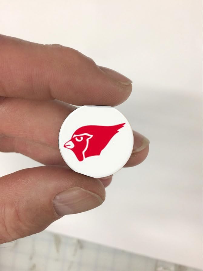 Cardinal Award Decals Thick mil Vinyl 1-1/8" Diameter (100 Decals) Professional-Grade Football Hockey Baseball Softball Lacrosse