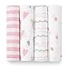 aden + anais Swaddle Blanket, Boutique Muslin Blankets for Girls & Boys, Baby Receiving Swaddles, Ideal Newborn & Infant Swaddling Set, Perfect Shower Gifts, 4 Pack, Heart Breaker