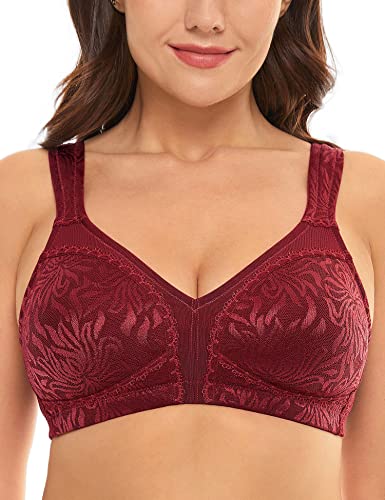 Image of Wingslove Women's Full Coverage Non Padded Comfort Minimizer Wire-Free Bra Plus Size