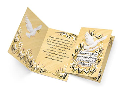 Religious Sympathy Cards, Prime Greetings, Made In America, Eco-Friendly, Thick Card Stock With Premium Envelope 5In X 7.75In, Packaged In Protective Mailer #TOP2