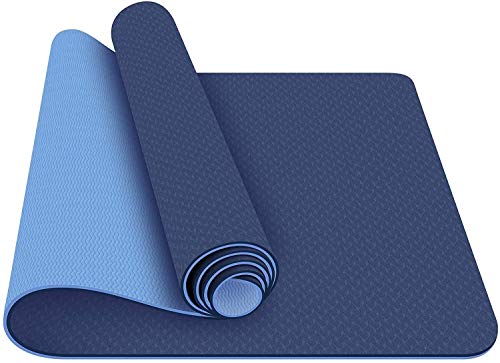 Image of IRIS Fitness Non Slip TPE Yoga Mat for Hot Yoga Pilate Gymnastics, Double Sided (72 inch x 24 inch x 6 mm)
