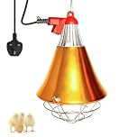 GlintBay Heat Lamp for Chicken, Dimmable Poultry Heat Lamp, Hanging Dog Kennel Heater, 250W Kennel Heaters for Dog with UK Plug, Heater for Chicks, Bird Cage, Vivarium