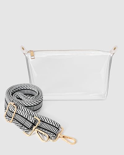 Image of FANGSUN Clear Purse for Women, Clear Crossbody Bag Stadium Approved, Small Transparent Handbag for Concert Event Festival