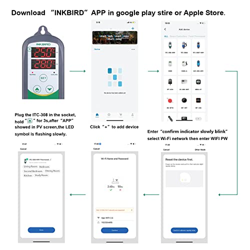 Inkbird ITC-308 WiFi Temperature Controller Home Brewing Digital Thermostat Heating Cooling Outlet for Brewing Planting Breeding Reptile Incubation Greenhouse by Inkbird - Image 4