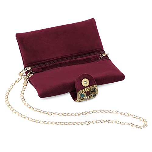 Image of Aheli Clutch Purses Gift for Women Handmade Evening Sling Handbag Stylish Bridal Fashion Bag