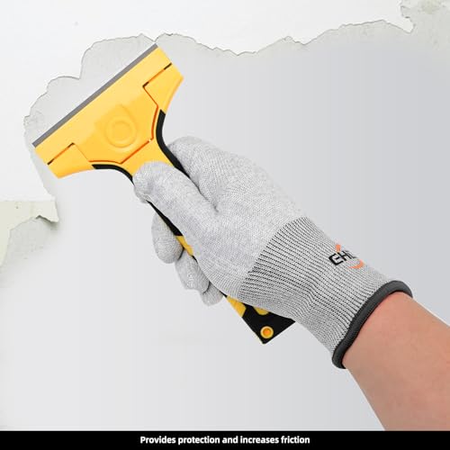 EHDIS 1 Paar Microfaser Handschuhe, Car Wrapping Verklebe-Handschuhe, nahtlos & fusselfrei, Weiß Arbeitshandschuhe für Montage, Car Wrap Folierung Vollverklebung, Fensterfolie, Grau