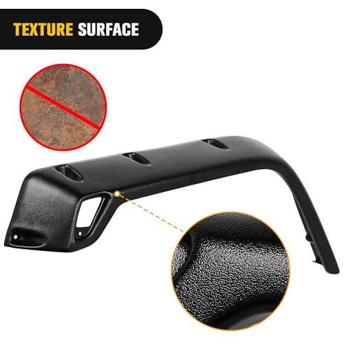 Image of Nilight Fender Flares Kit Fit for Jeep Wrangler TJ 1997-2006 1998 1999 2000 2001 2002 2003 2004 2005 Front&Rear 6 inch Wide Wheel Fender Flares Cover Factory Style Automotive Fender Flare Set, 6Pcs