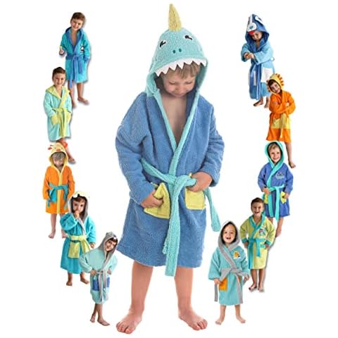 LEBENGOOD - Albornoz Niños Algodón con Capucha y Bolsillos Cover