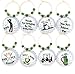 Golf Wine Charms - Gifts, Glass Identifier Tags, Party Supplies and Party Favors, Golf Ball Glass Markers, Bottle Cap Wine Charms 8 piece set