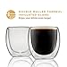 Kitchables Espresso Cups Set of 4, 2.7oz - Durable Double Walled Espresso Shot Glass - Expresso Shots Cup Compatible With Nespresso Machines - demitasse cups - Tasas De Café Expreso