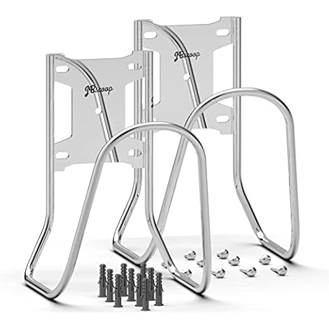 JBscoop Large Stainless Steel Hose Holder Set of 2, Heavy Duty Hose Hanger Wall Mount Cover