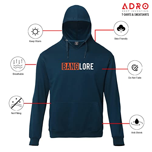 Image of ADRO Men's Cotton Hooded Sweatshirt