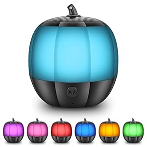 LFS Night Light for Kids, Bedroom LED Lamp, Bluetooth Speakers with Light, 7 Color Pumpkin Lights for Bedroom, Room Decor, Party, Gaming Decor, Gift Ideas for Halloween, Birthday