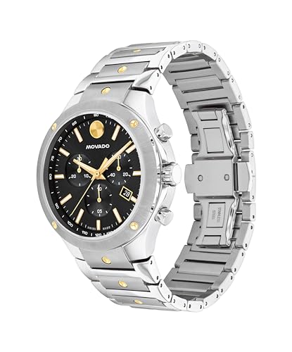 Movado SE Men's Sport Watch - Swiss Quartz Chronograph Movement, Stainless Steel Link Bracelet - 5 ATM Water Resistance - Luxury Fashion Timepiece for Him - 42mm2