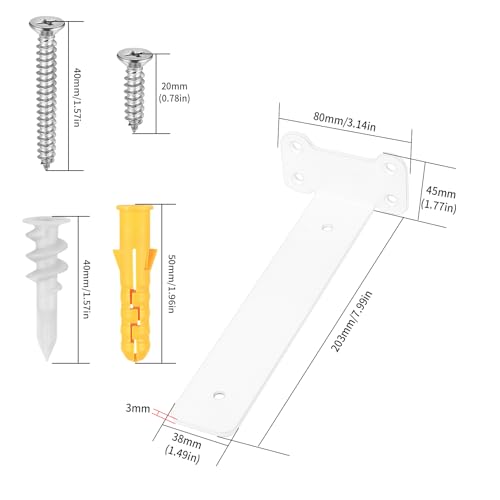 4 Pcs Floating Shelf Brackets Heavy Duty - Image 2