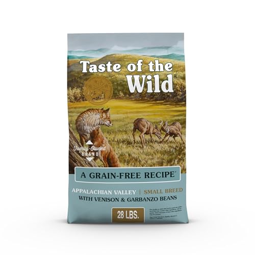 Taste of the Wild Appalachian Valley Small Breed Grain-Free Recipe with Roasted Venison Dry Adult Dog Food, Made with High Protein from Real Venison 28lb