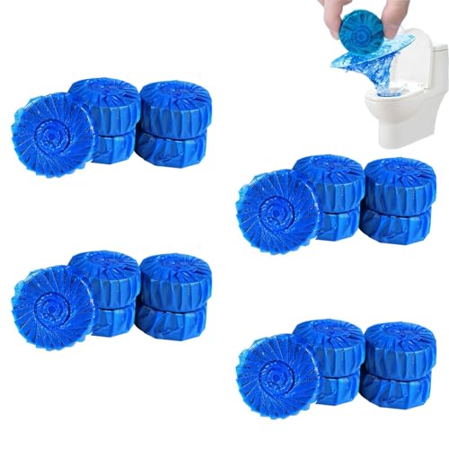 Bloques de Limpieza de Inodoros Azules, Tabletas de Limpieza de Inodoro, Bloques de Limpieza para Cisternas de Inodoros, Limpiador de Cisternas para Inodoro Tabletas, 20Pcs
