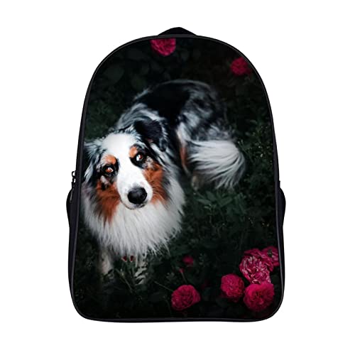 Sac à dos d'école Australian Shepherd 40x28x16cm pour enfant et ado