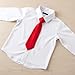 TIESOME 2 PCS Ties for Kids Boys Necktie Adjustable, Kids Short Necktie for Boys Ages 2-6 Kid Neckties for Wedding Graduation Cosplay Uniforms(Red)