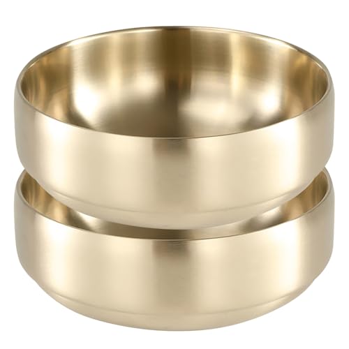 Opiniones y reviews de Ensaladeras favoritos de las personas. 48 47 oz / 8.3 'cuenco de ensalada de acero inoxidable de calidad 2pcs / set - doble pared anti-escaldamento, lavavajillas de seguridad, gran tazón de servicio para la familia y las...