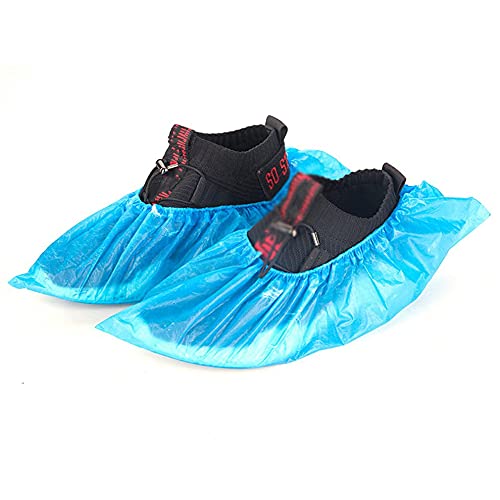 Greatangle-UK 100pcs Couvre-Chaussures jetables CPE Couvre-Chaussures antidérapants résistant à l'usure d'intérieur Cover