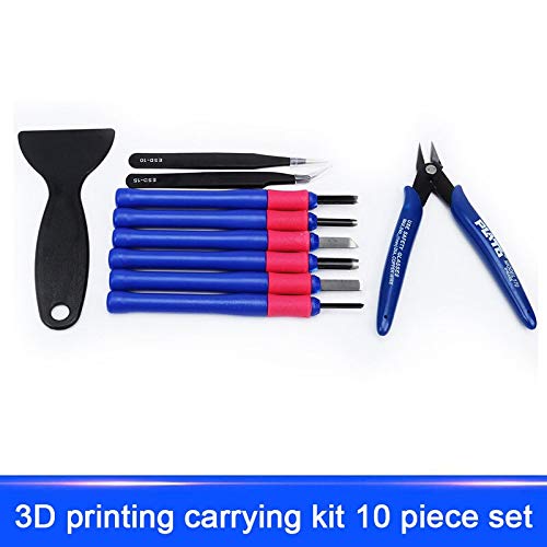 Lysee 3D Printer Parts & Accessories - 10pcs Set Cutting Pliers Tweezers 3D Printer Tool Kits Accessories for Repairing KQS8 - (Color: Blue)