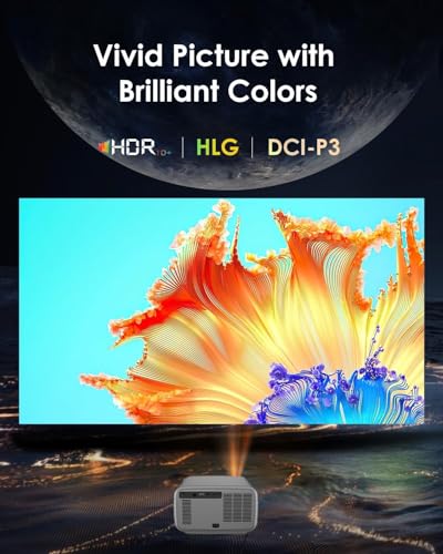 Image of 【4K HDR10, Highest Brightness 36000 Lumen, HDMI ARC】 TOPTRO Legend Pro Max Projector 4K Ultra HD, 3200 ANSI, Fully Sealed, AI Fully Automatic, YouTube Hotstar Prime Netflix 4GB128G TOPTRO Projector