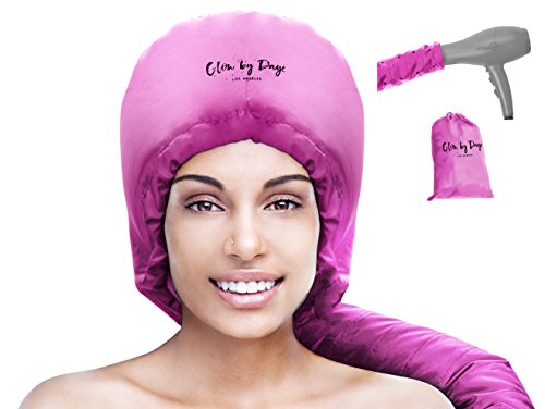 Glow by Daye Bonnet Hood Hair Dryer Attachment, at Home Hair Dryer Hood for Hand Held Hair Dryer, Extra-Large, Pink