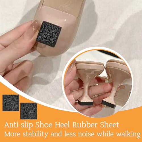 Image of Shoe Heel Repair, Rubber Sole Sheet, 1 /4 Inch Thick, Black, 4 Patches