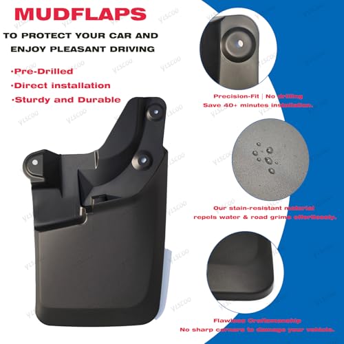 Image of Mud Flaps Splash Guards fits 2016-2021 Toyota Tacoma, Mud Guards kit Accessories Vehicle Sediment Protection No Drilling Tire Protector Mud Splash All Weather, 2017 2018 2019 2020