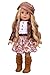 DreamWorld Collections - Urban Explorer - Clothes Fits 18 Inch American Girl Doll - Brown Motorcycle Jacket with Paperboy Hat, Dress and Boots - (Doll not Included)