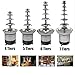 BREVELTION 6 Tiers Chocolate Waterfall Fountain 13.2lb Capacity Electric Stainless Steel Hot Chocolate Fondue Fountain Machine with Digital Control for Wedding Birthday Party