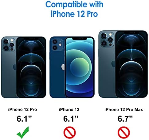 JETech Screen Protector for iPhone 12 Pro 6.1-Inch with Camera Lens Protector (Not for iPhone 12), Tempered Glass Film, 2-Pack Each