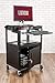 LUXOR AVJ42KBC Adjustable Steel A/V Cart - Cabinet with Pullout Trays