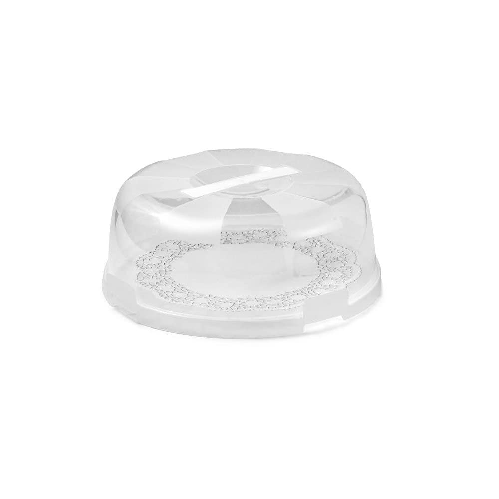 Snips Delice Cake Carrier with Handle, 4 Safety Locks, Cake Storage Container 28x9 cm, Portable Cake Transport Box, Made in Italy