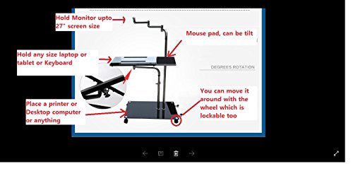 MagicHold Height Adjusting Sit Stand Computer,Monitor,Laptop,Tablet for Bed Office Stand Mount Workstation - Thumbnail 5