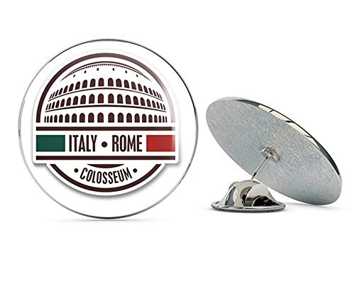 Italy Rome Colosseum Round Metal 0.75