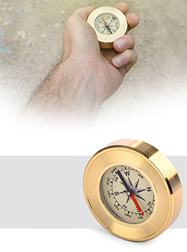 Niegienna-Mini Noctilucent Military Camping Marching Lensatic Compass Gold Pocket Compass For Wild Survival Navigation #TOP4