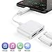 Produktbild Kopfhörer Adapter für iPhone 7 Kopfhöreradapter Splitter AUX Audio Ladeadapter Auto Ladegerät [Audio&Ladegerät Call&Musik Kontrolle] für iPhone 8/8 Plus/X / 7/7 Plus/Xs/Xs Max/XR Unterstützt alle iOS