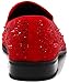 Enzo Romeo Men Fashion Rhinestones Studs Tuxedo Slip On Loafer Dress Shoes WBG (Red (02), Numeric_8_Point_5)