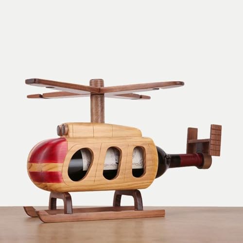 Soporte para botellas de vino de madera sólida para mesa miniatura 7