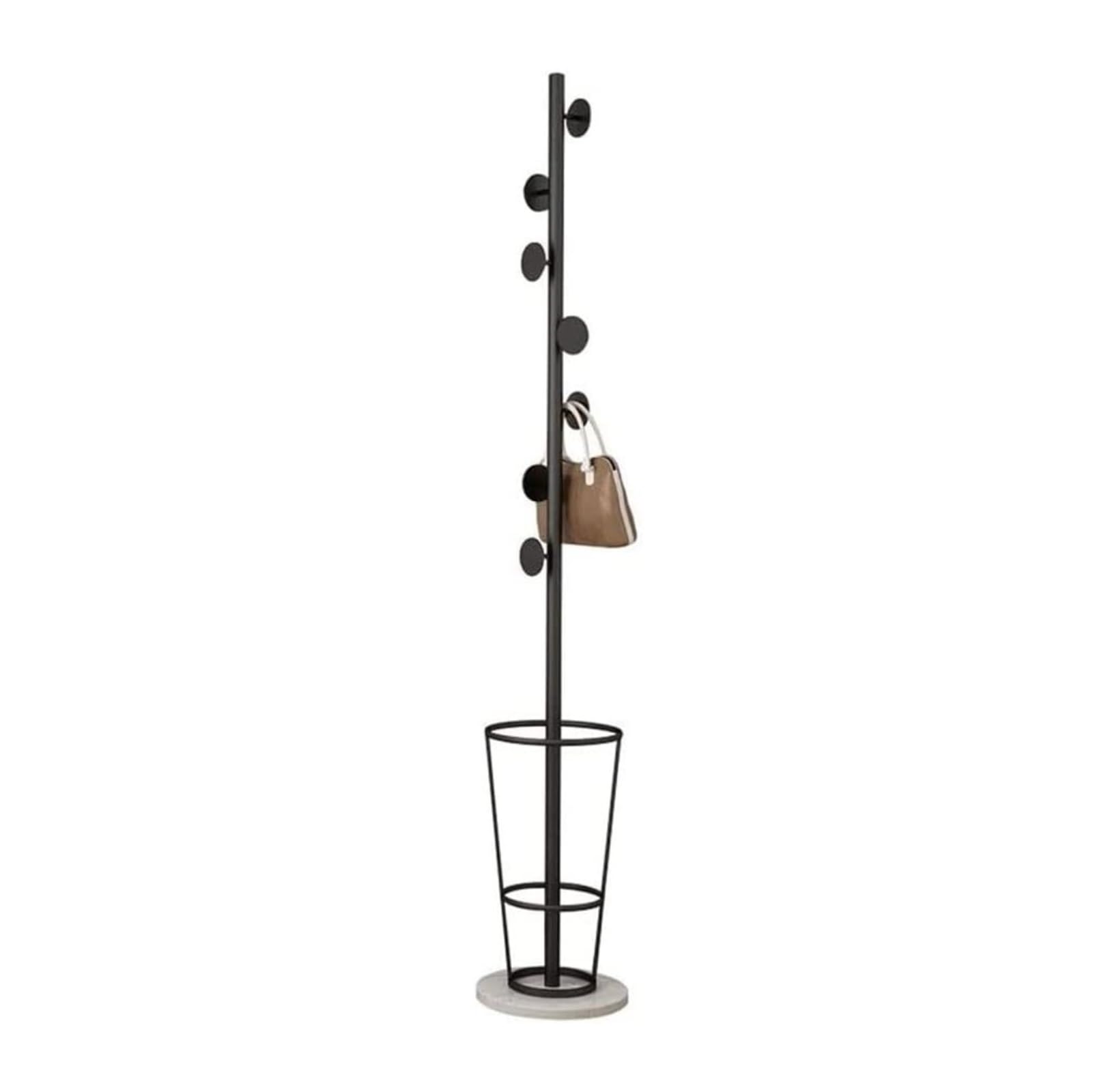 FCXWEVR Coat Rack Coat rack metal coat rack, freestanding coat rack with umbrella stand, coat rack tree, easy to assemble coat rack (Color : A, Size : 170 * 33cm)