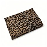 GQZJY Tela Vaquera Color Estampado de Leopardo Tejido de algodón Puro Denim Lavado Tejido por Metros Sin Bombas Espesar Tejido Vaquero para Coser Jeans Confección Camiseta Patchwork Ropa(Color:Brown)