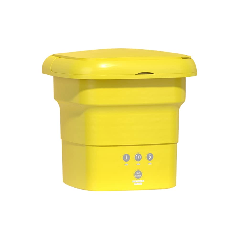 Machine à Laver Portable Mini-Lave-Linge Nettoyant Les Chaussettes de Lavage Semi-Automatiques à LumièRe Bleue pour Appartement Voyageant Prise UE-A