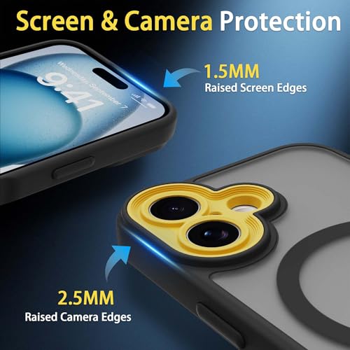 PinLiSheng Magnetic for iPhone 16 Case Black - image 3