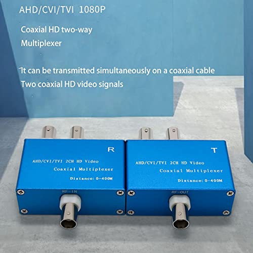 image for Huhebne 1080P AHD/CVI/TVI / 2CH HD Video Coaxial Multiplexer (2 Channe