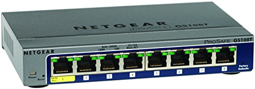 Netgear ProSafe 8-Port Gigabit Smart Switch (GS108T-200NAS)